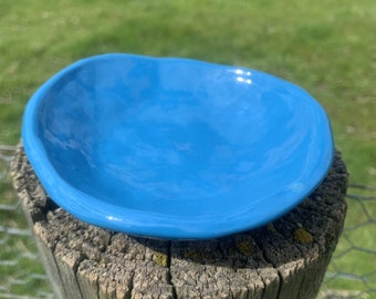 Blue Trinket Ring Dip Condiment Dish