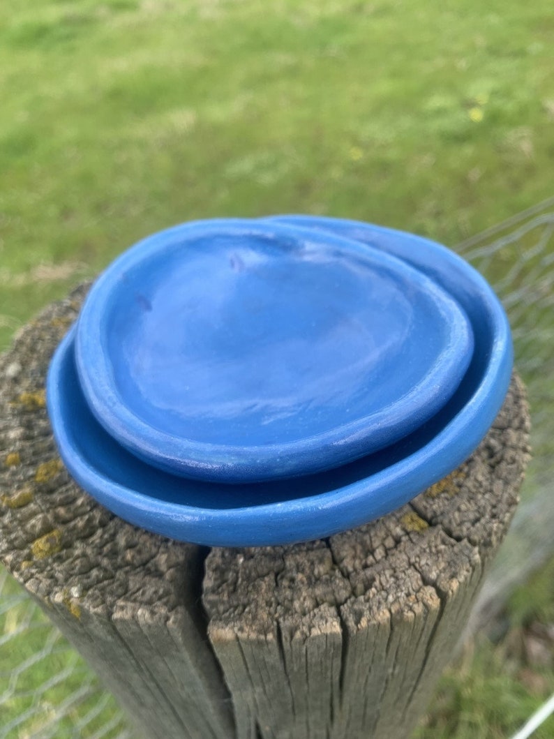 Set of 3 Dishes Trinket Dip Condiment Bowls Whitsunday Blue image 7