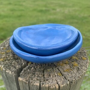 Set of 3 Dishes Trinket Dip Condiment Bowls Whitsunday Blue image 1