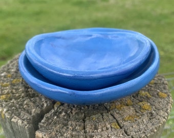 Set of 3 Dishes Trinket Dip Condiment Bowls Whitsunday Blue