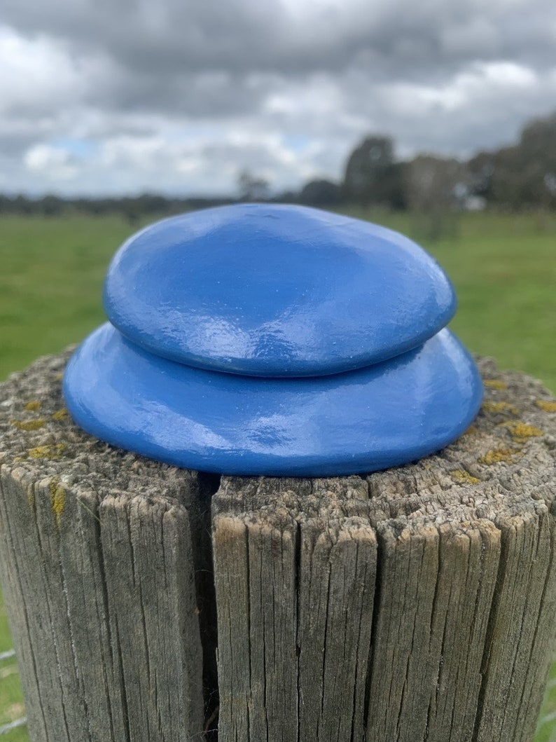 Set of 3 Dishes Trinket Dip Condiment Bowls Whitsunday Blue image 8