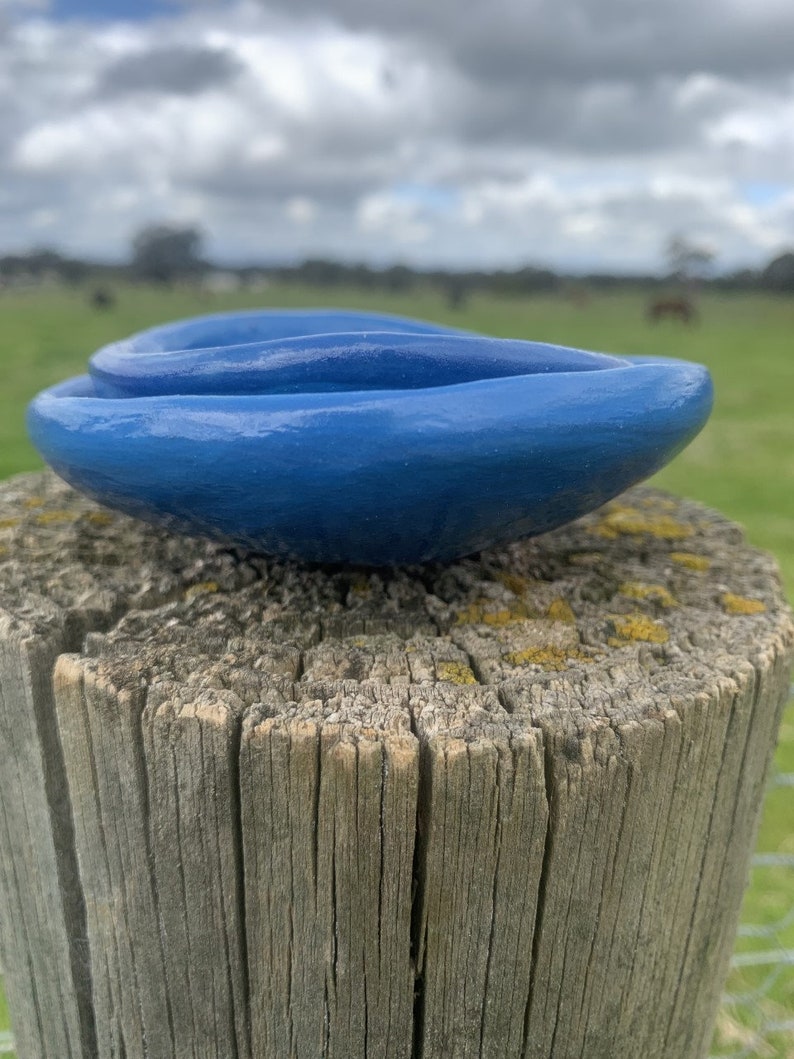 Set of 3 Dishes Trinket Dip Condiment Bowls Whitsunday Blue image 5