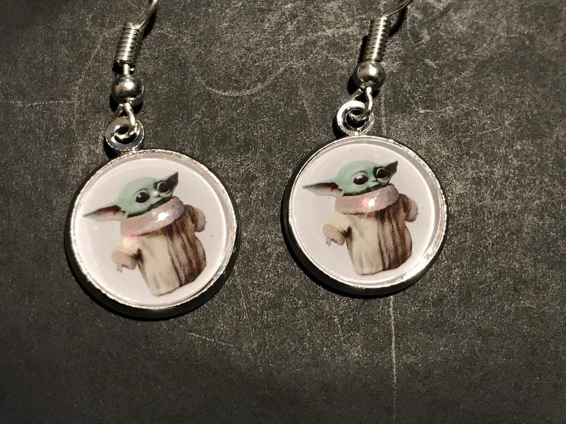 Baby Yoda earrings Etsy