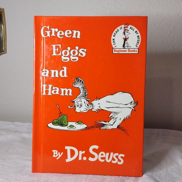 Green Eggs and Ham, book, by Dr. Seuss, 1988, Grolier Book Club edition, kids book, fair condition, used