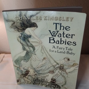 Vintage art book, Water Babies: A Fairy Tale for a Land-Baby, color illustration by Warwick Goble, Charles Kingsley, Dover Publications, Inc
