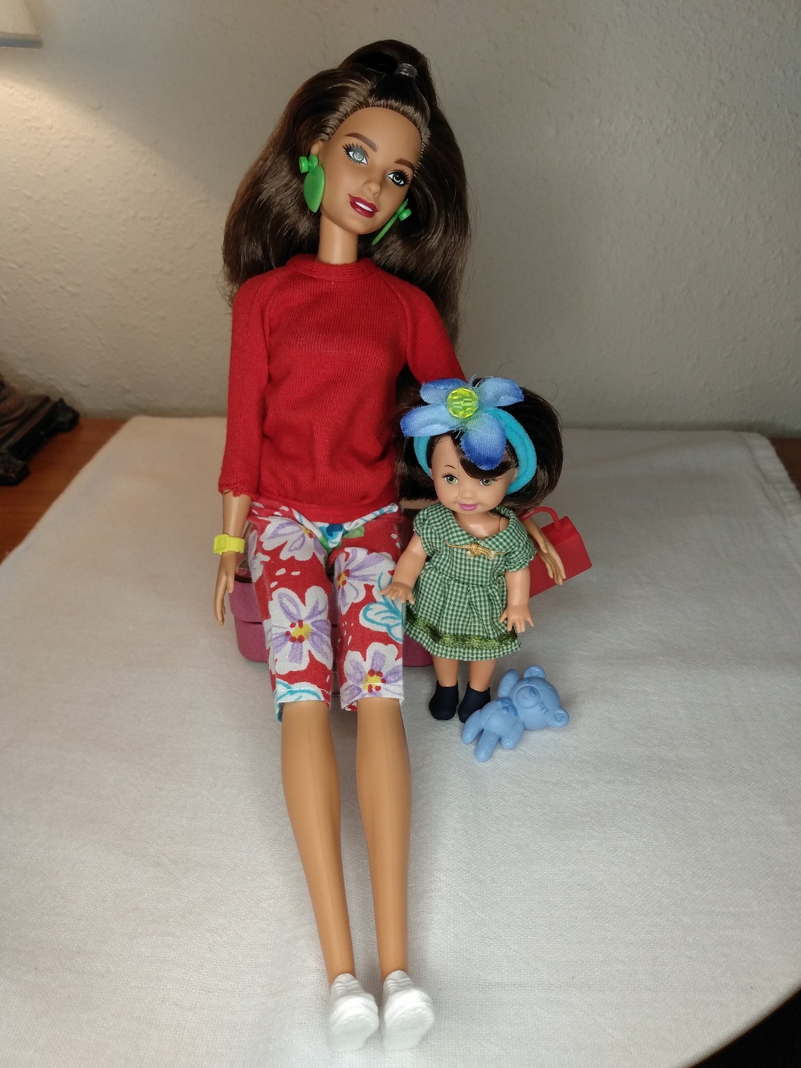 Mother and Daughter barbie Dolls Barbie dolls brown haired | Etsy