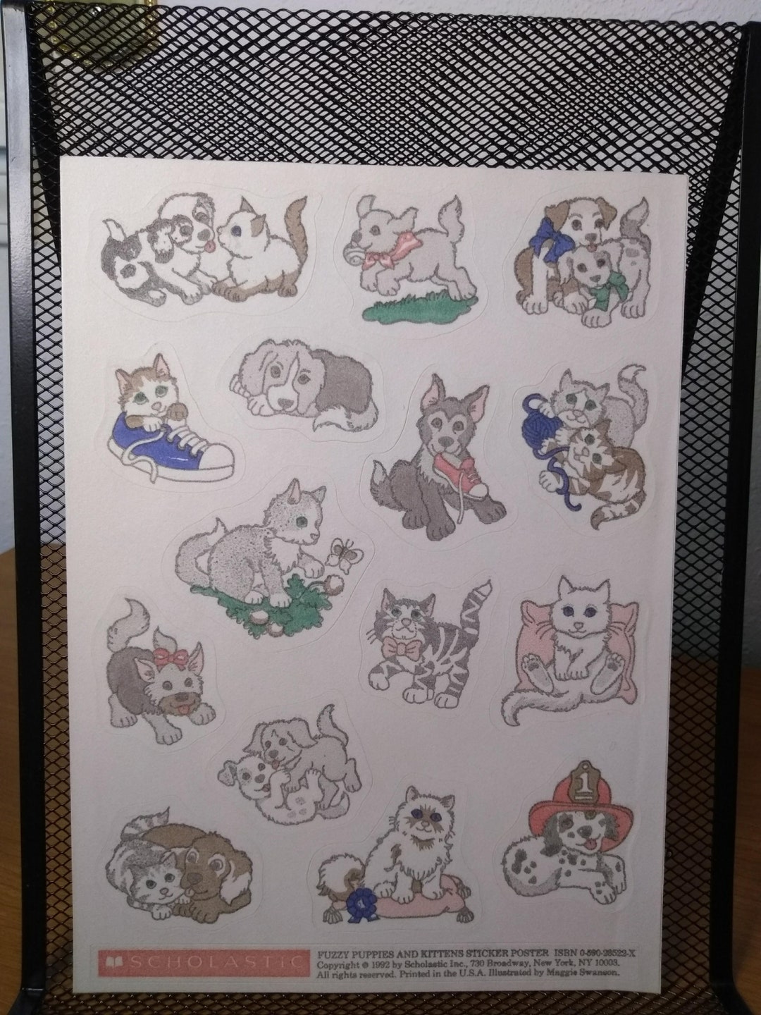 Vintage Stickers, Animals in Winter, 1992, Scholastic, 80's Kid, 90's