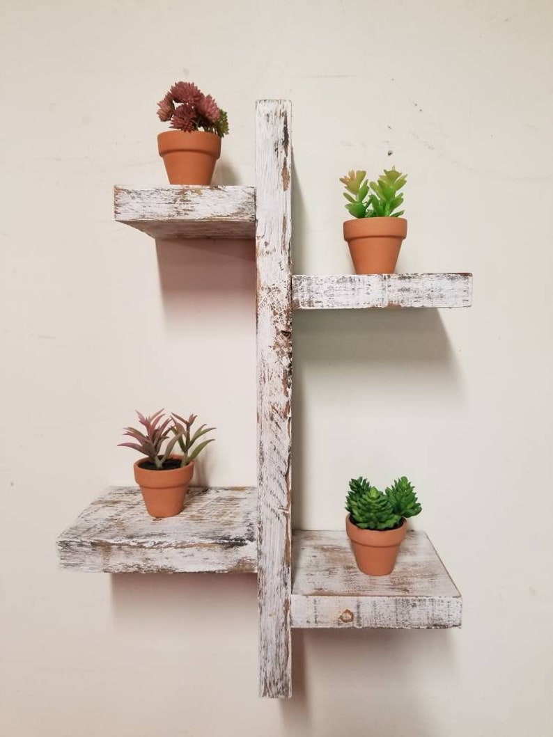 Reclaimed Wood Ladder Shelf Etsy
