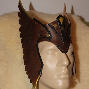 Valkyrian leather helmet