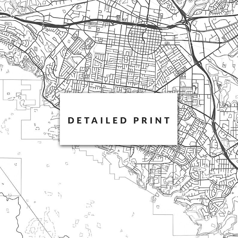 California gifts Poster For Office City maps Artwork Scandinavian wall art poster M153 Corona map print