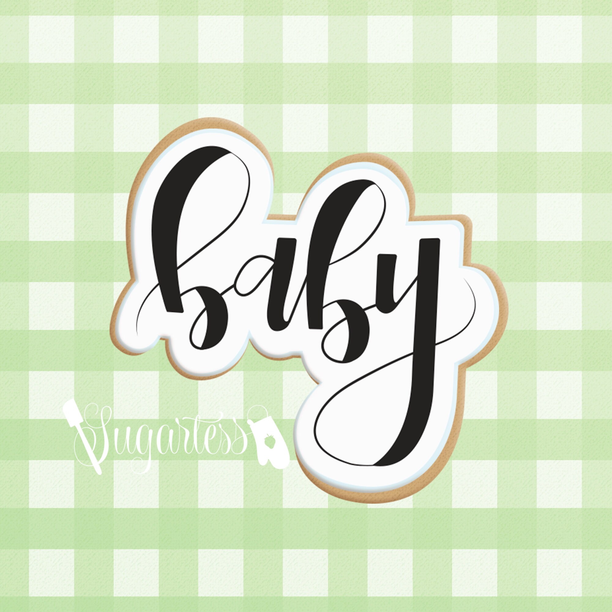 Baby Cursive Letter Word Plaque Cookie Cutter Etsy