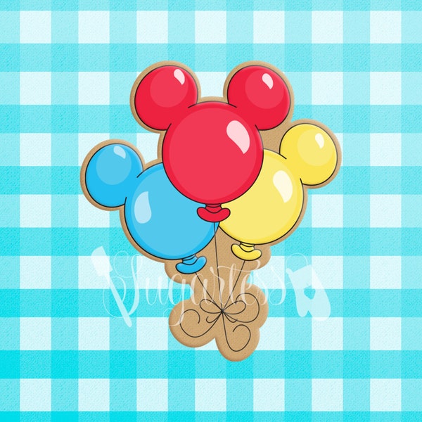 Cartoon Mouse Balloons Celebration Cookie Cutter; Birthday Party Balloons