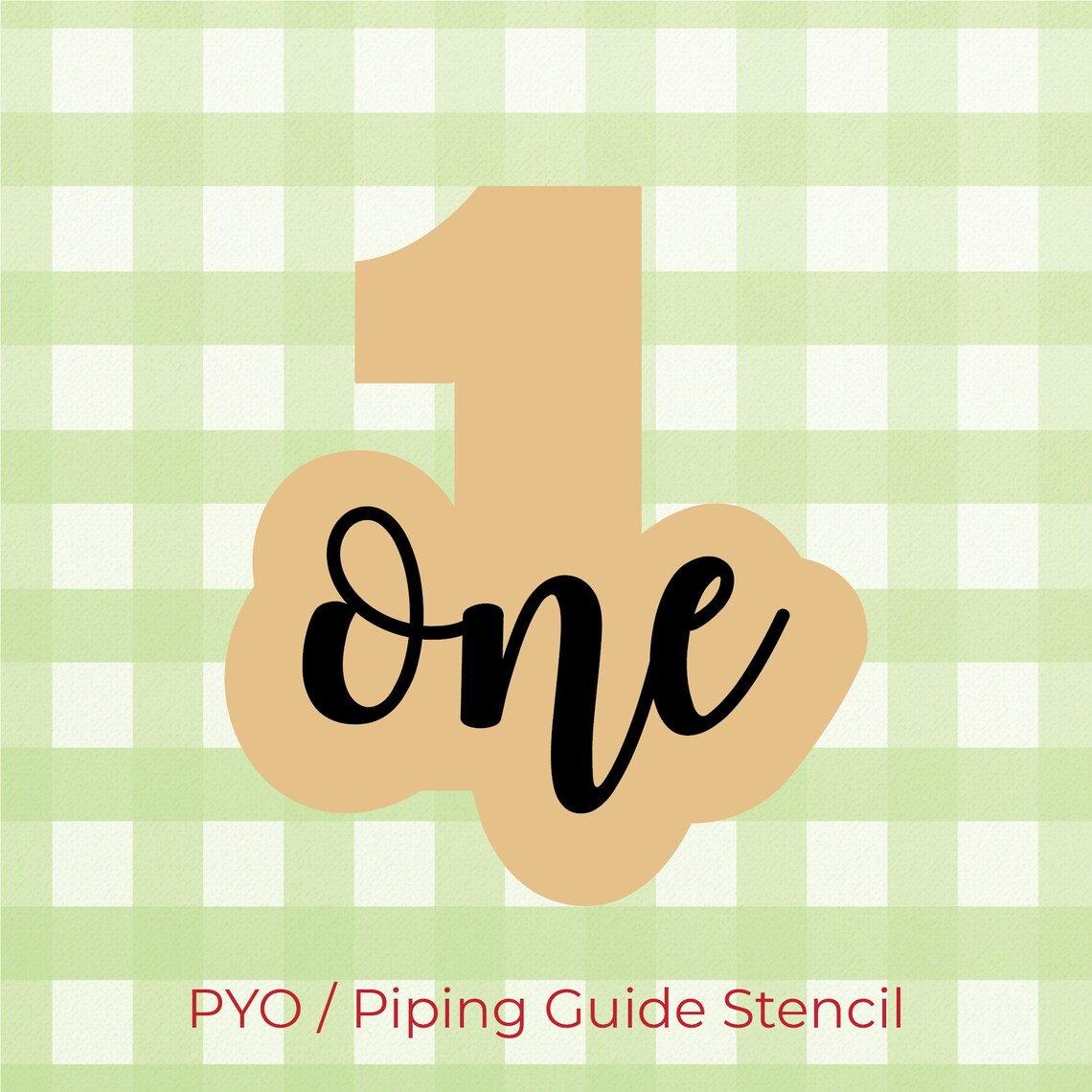 Cursive One Lettered Number Cookie Cutter Also Available Etsy