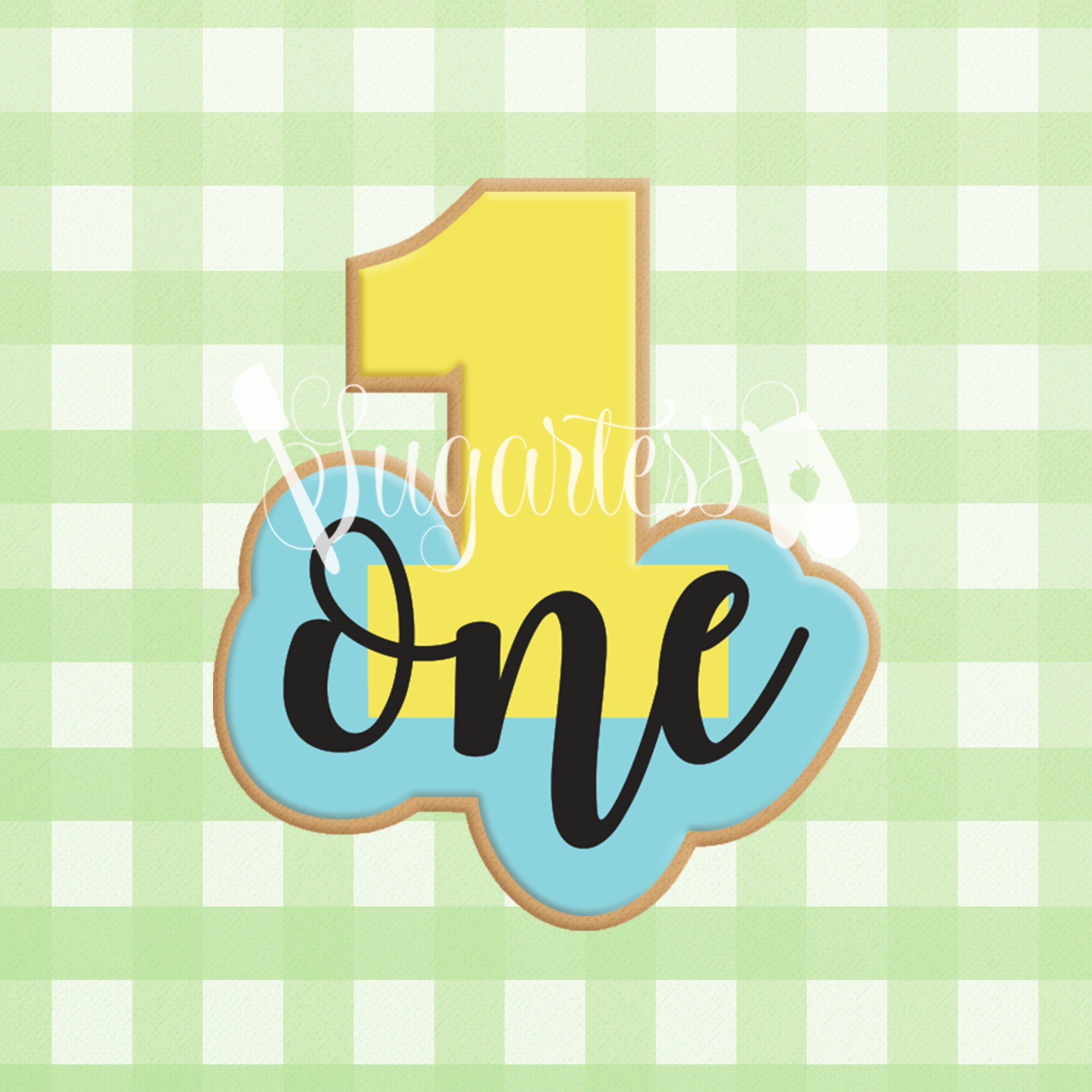 Cursive One Lettered Number Cookie Cutter 2in1 Stamp Etsy