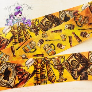 3” Wizard Badger House DH HT Grosgrain Ribbon USDR | U.S. Designer Ribbons