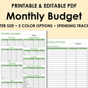 Monthly Budget Planner, Personal Budget, Paycheck Budget Planner, Printable, Budget by Paycheck, Personal Finance, Instant Download