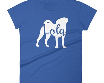 Personalized Puggle Shirt | Dog Mom Shirt | Womens Dog Shirt | Pug Shirt | Custom Shirt | Dog Lover Gift