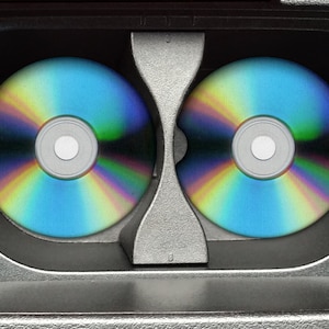 Compact Disc Print - CD Print - Rubber Neoprene Car Coaster (Set of 2) - Auto Accessories - Car Accessories - Car Cup Holder Coaster