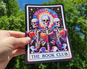 Kindle Clear Case Paper Insert | Holographic Kindle Insert | Bookish Gift | Booktok | The Book Club Tarot