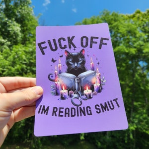 Kindle Clear Case Paper Insert | Holographic Kindle Insert | Bookish Gift | Booktok | Fuck off, I'm Reading Smut