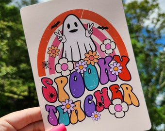 Kindle Clear Case Paper Insert | Holographic Kindle Insert | Bookish Gift | Booktok | Spooky Teacher