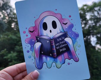 Kindle Clear Case Paper Insert | Holographic Kindle Insert | Bookish Gift | Booktok | How to Scare Friends Ghost