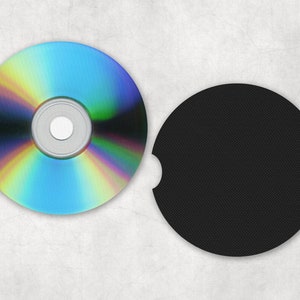 Compact Disc Print - CD Print - Rubber Neoprene Car Coaster (Set of 2) - Auto Accessories - Car Accessories - Car Cup Holder Coaster Bild 2