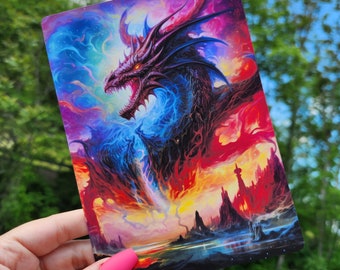 Kindle Clear Case Paper Insert | Holographic Kindle Insert | Bookish Gift | Booktok | Rainbow Dragon