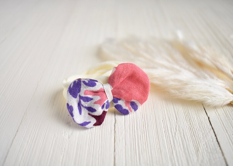 Vintage Handkerchief Bubble Bow with Nylon Headband