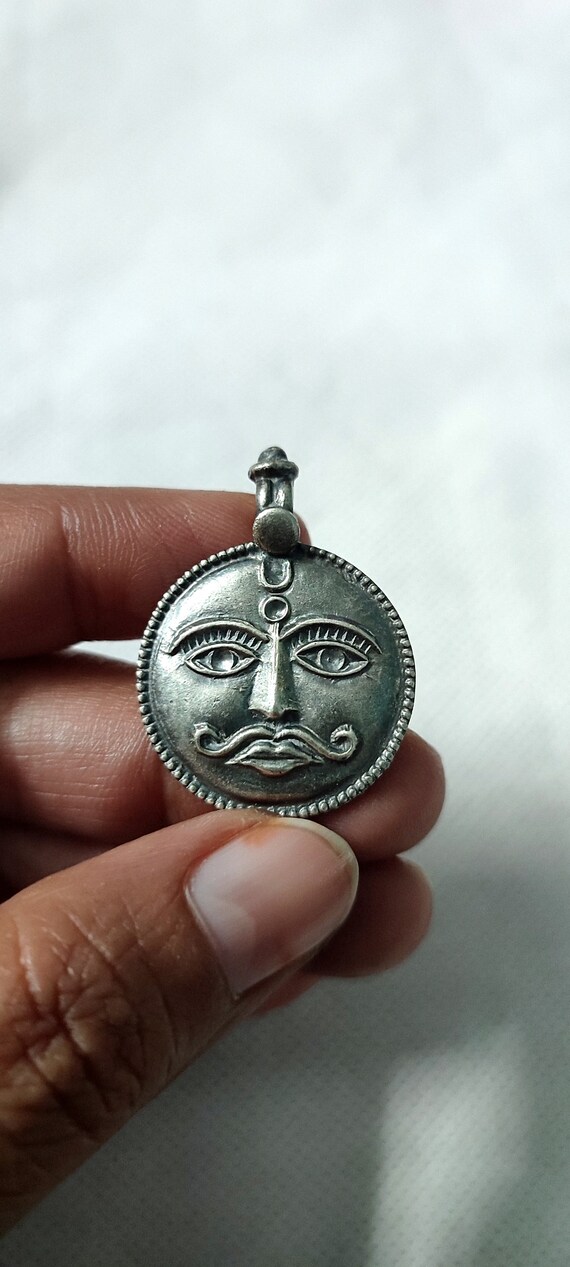 Handmade 92.5 Stamp Sterling Silver Sun Face Pendant Sun Narayan Necklace Indian Charm Jewelry Surya Pendant Etsy Canada
