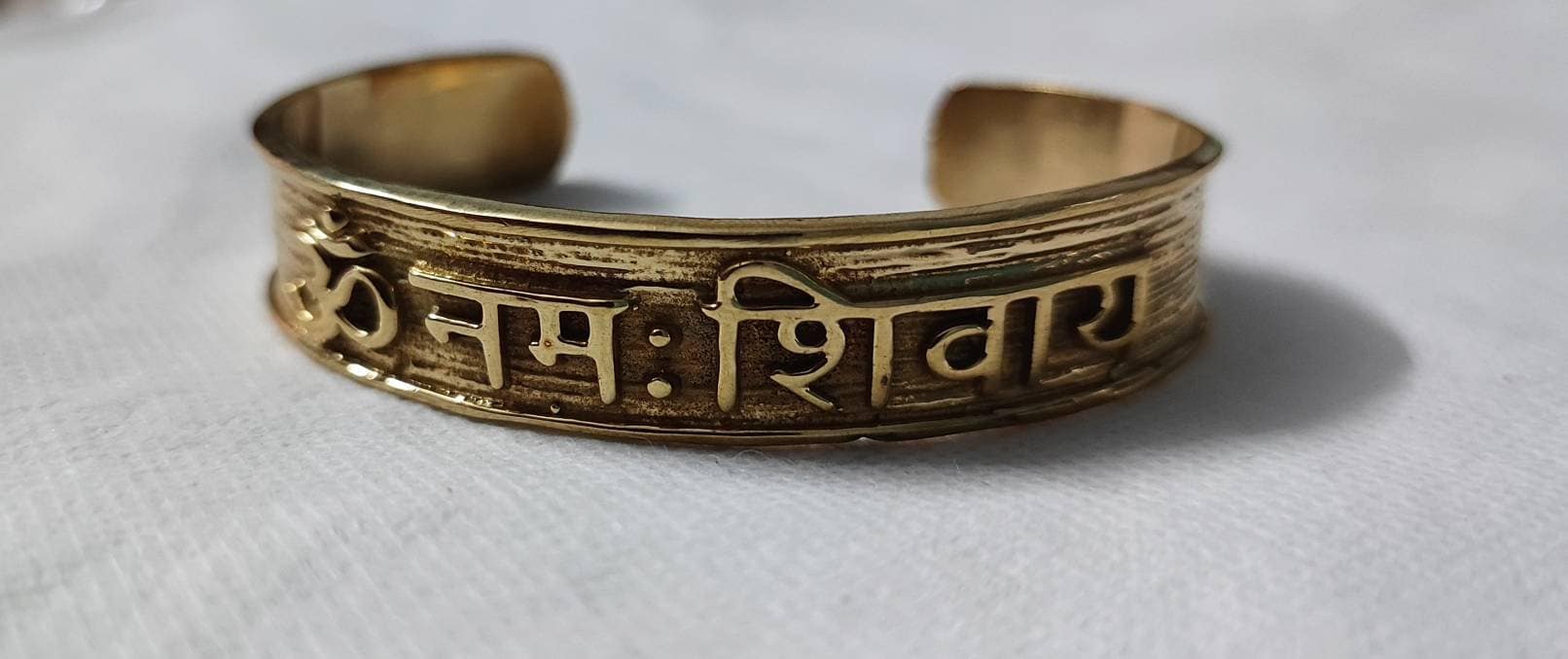 Amazon.com: Brass Bracelet, Mantra Bracelet, Adjustable Bracelet, Om Namah  Shivaya, Shiva Mantra Bracelet (Silver) : Handmade Products