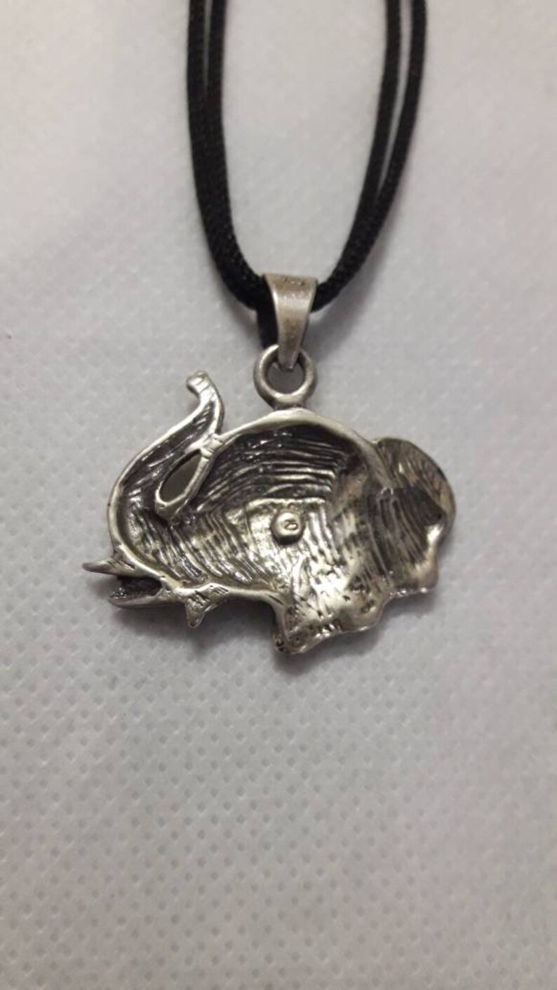 Charm Pendant Artisan Pendant Handmade Pendant 92.5 Sterling Silver Elephant Head Pendant