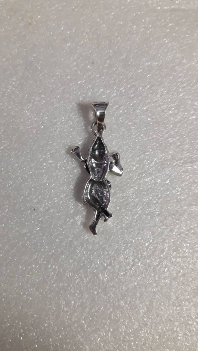 Handmade High Grade Sterling Silver Hammered Indian Religious Pendant Hindu God Dancing Shiva Natraj Pendant Charm Pendant