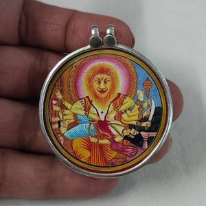 Handmade 92.5 Sterling Silver Hindu Lord Narasimha is the lion-man avatar of Lord Vishnu with a lion head and a human torso and lower body
