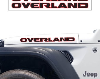 25/" X 2/" Universal Rubicon Decals Sticker Graphics For Jeep Wrangler RED OUTLINE