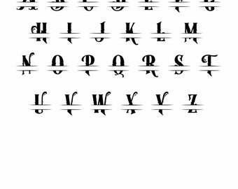 Download P Split Monogram Svg Etsy