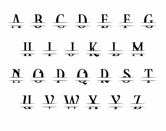 Download G Split Monogram Svg Etsy