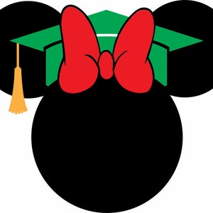 Disney Mickey Minnie Graduation Monogram Svg Png Disney | Etsy