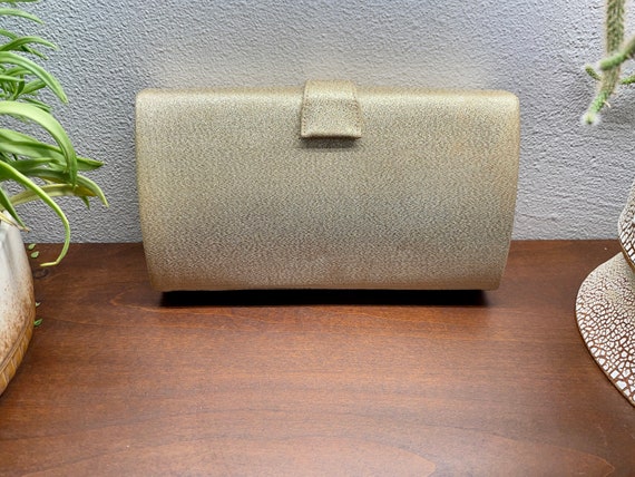 Stunning Vintage Gold Lame Clutch - image 3