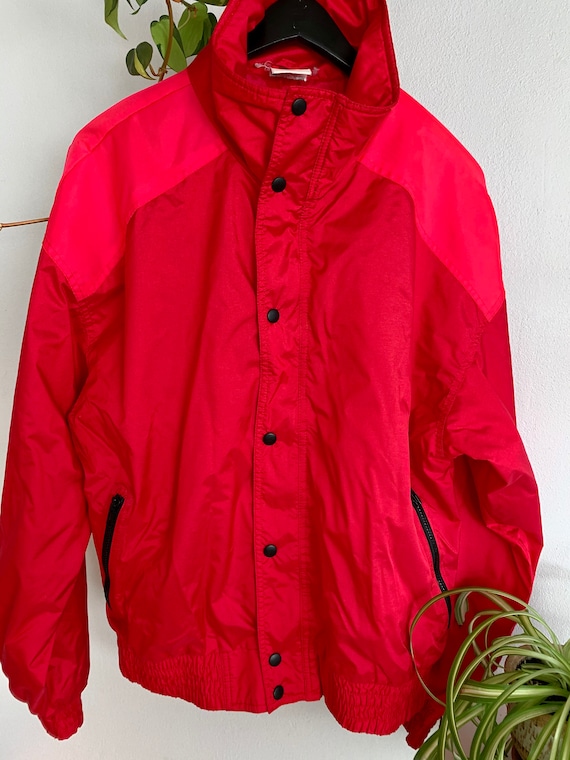 Vintage Red White Stag Windbreaker Jacket