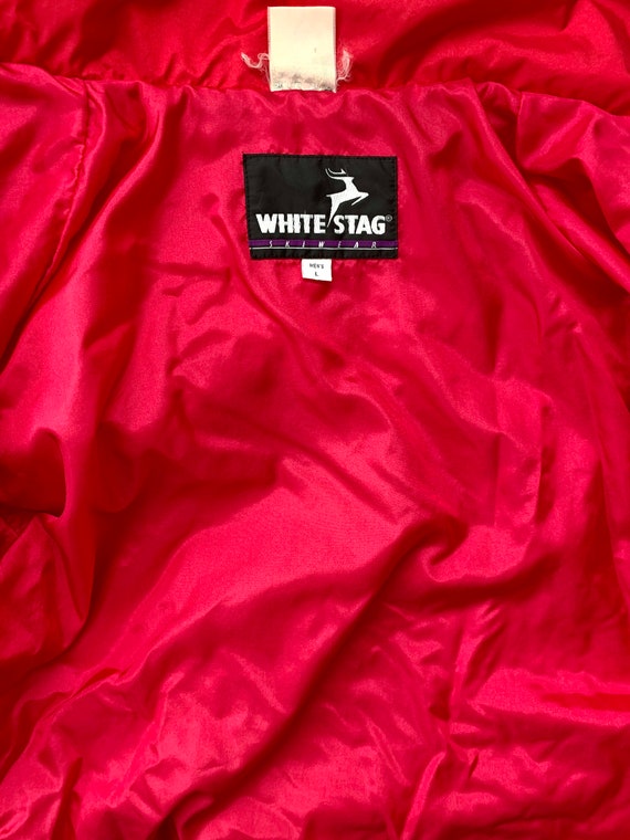 Vintage Red White Stag Windbreaker Jacket - image 4