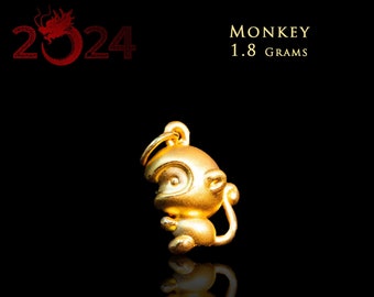 Affe 3D 24k Solid Gold Traditionelles Chinesisches Neujahr 2021 für Glück und Wohlstand