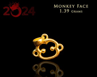 Affe 3D 24k Solid Gold Traditionelles Chinesisches Neujahr 2021 für Glück und Wohlstand
