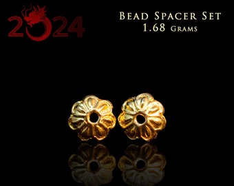 Framing Bead Set 3D 24k Solid Gold Traditionelle Chinesische Neujahr 2021 Designer Bead