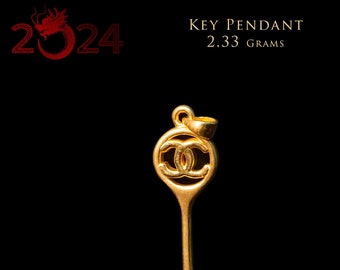 Key Pendant 3D 24k Solid Gold Traditional Chinese New Year 2021