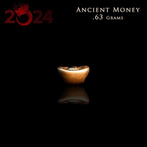 Ancient Coin Prosperity Bead 3D 24k Solid Gold Traditional Chinese New Year 2021 for Wealth and Luck image 1