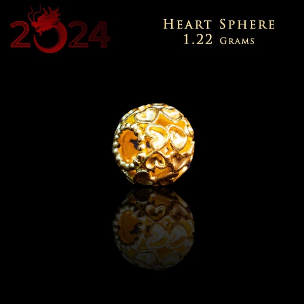 Heart 3D 24k Solid Gold Traditional Chinese New Year 2021 for Luck and Prosperity