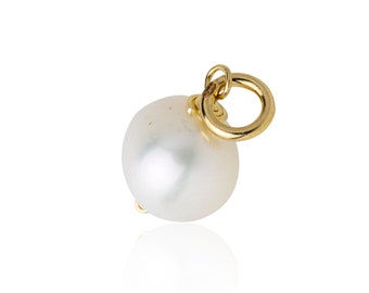 Small Round Pearl Drop 5-6mm 14k gold fill White Pearl Jewelry Piece