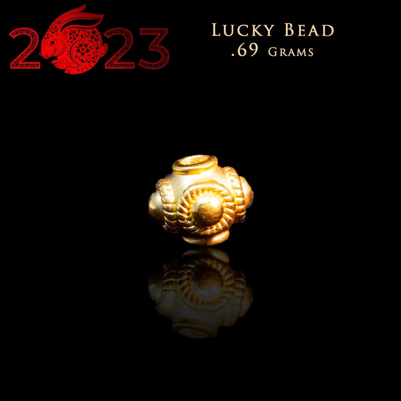 Lucky Bead 3D 24k Solid Gold Traditional Chinese New Year 2021 for Prosperity image 2