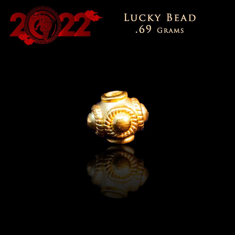 Lucky Bead 3D 24k Solid Gold Traditional Chinese New Year 2021 for Prosperity image 3
